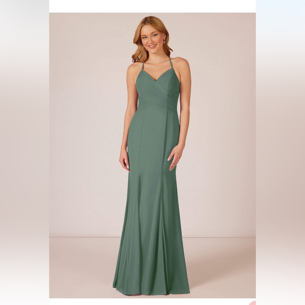 Azazie Carolina Dress in Eucalyptus